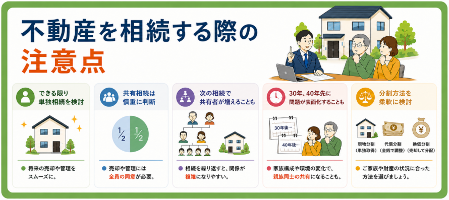 不動産を相続する際の注意点