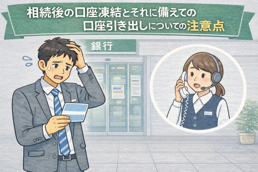 相続後の口座凍結とそれに備えての口座引き出しについての注意点